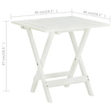 Bistro Table White 46x46x47 cm Solid Acacia Wood - Low Angle