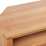 TV Cabinet with Drawer 88 x 42 x 46 cm Solid Oak Wood - 45-Degree Angle