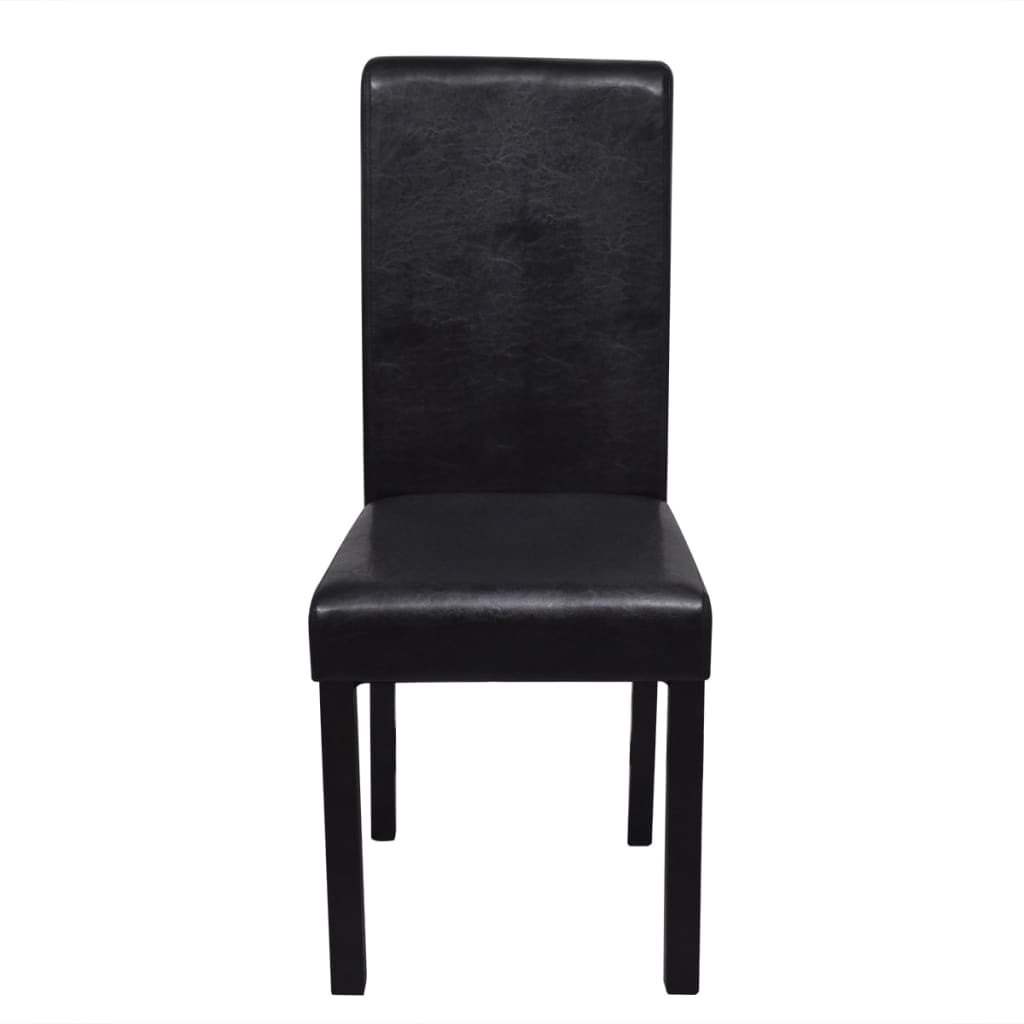 Dining Chairs 2 pcs Black Faux Leather
