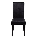 Dining Chairs 2 pcs Black Faux Leather