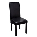 Dining Chairs 2 pcs Black Faux Leather