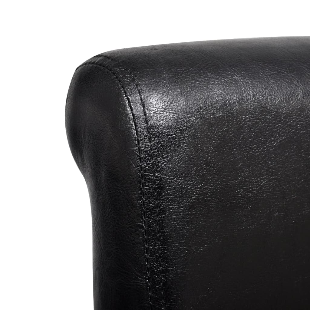 Dining Chairs 2 pcs Black Faux Leather