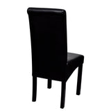 Dining Chairs 2 pcs Black Faux Leather