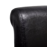 Dining Chairs 4 pcs Black Faux Leather - Top-Down View
