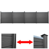 Garden Fence Panels 4 pcs 774 cm Grey