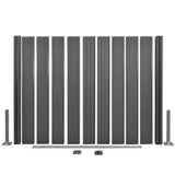 Garden Fence Panels 4 pcs 774 cm Grey