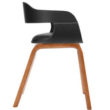 Dining Chair with Bentwood and Faux Leather