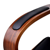 Swivel Office Chair with Headrest Bentwood Artificial Leather - Top-Down View