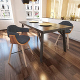 Dining Chairs 2 pcs Dark Grey Bent Wood and Fabric
