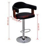 Bar Stools 2 pcs Bent Wood - Low Angle