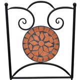 3 Piece Bistro Set Ceramic Tile Terracotta - Low Angle