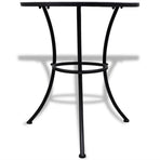 3 Piece Bistro Set Ceramic Tile Blue and White