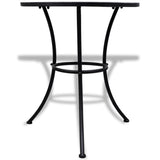3 Piece Bistro Set Ceramic Tile Blue and White - Side View
