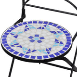 3 Piece Bistro Set Ceramic Tile Blue and White - Extra Image