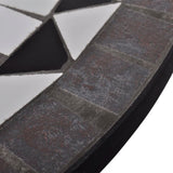 3 Piece Bistro Set Ceramic Tile Black and White - Extra Image