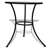 3 Piece Bistro Set Ceramic Tile Black and White - Extra Image