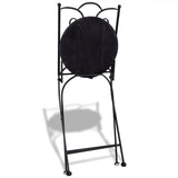 3 Piece Bistro Set Ceramic Tile Terracotta and White - Extra Image