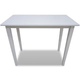 Wooden Bar Table White - Front View