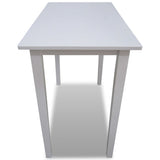 Wooden Bar Table White - Side View