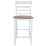 Bar Chairs 2 pcs White Fabric - Side View