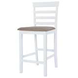 Bar Chairs 2 pcs White Fabric