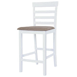 Bar Chairs 2 pcs White Fabric - Top-Down View