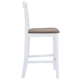 Bar Chairs 2 pcs White Fabric