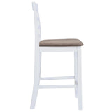 Bar Chairs 2 pcs White Fabric - 45-Degree Angle