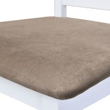 Bar Chairs 2 pcs White Fabric - Close-Up Angle