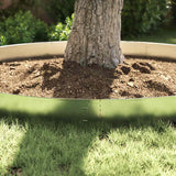 Set of 10 Flexible Lawn Fence Galvanised Steel 100 x 14 cm - Side View