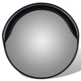 Convex Traffic Mirror PC Plastic Black 30 cm Outdoor - Front View