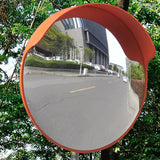 Convex Traffic Mirror PC Plastic Orange 45 cm Outdoor - Front View