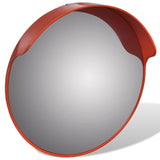 Convex Traffic Mirror PC Plastic Orange 45 cm Outdoor - Top-Down View