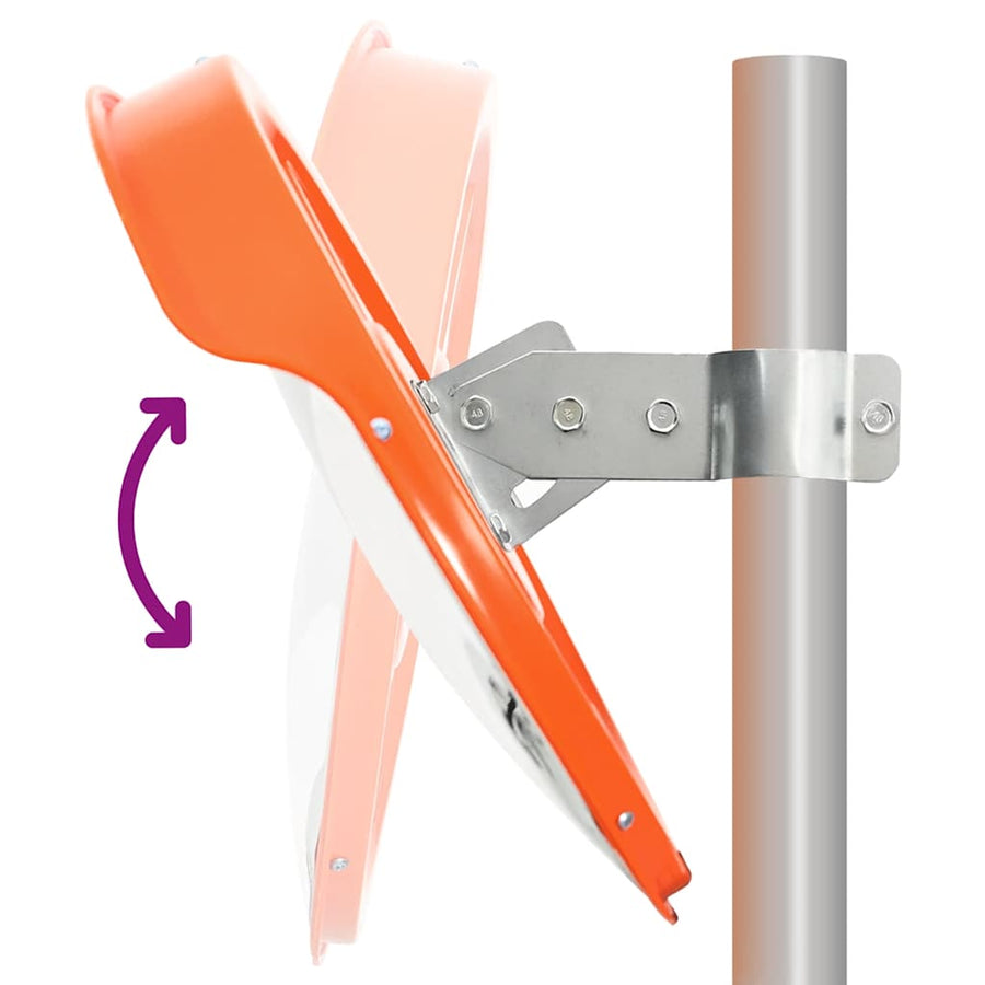 Convex Traffic Mirror PC Plastic Orange 60 cm