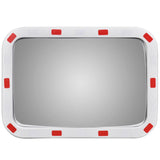 Convex Traffic Mirror Rectangle 40 x 60 cm with Reflectors - Front View