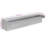 Rectangular Waterfall Pool Fountain Stainless Steel 45 cm - Rear View