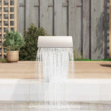 Garden Waterfall Pool Fountain Stainless Steel 45x30x60 cm - Side View