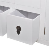 Wooden Sideboard Asian Style with 8 Drawers and 2 Doors - Close-Up Angle