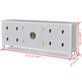 Wooden Sideboard Asian Style with 8 Drawers and 2 Doors - Extra Image