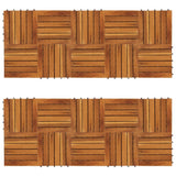 Decking Tiles Vertical Pattern 30 x 30 cm Acacia Set of 20