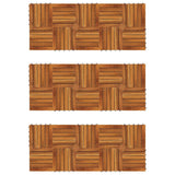 Decking Tiles Vertical Pattern 30 x 30 cm Acacia Set of 30