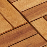 Decking Tiles 30 x 30 cm Acacia Set of 30 - Rear View