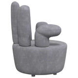Chair Hand-shaped Grey Velvet