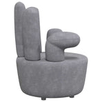 Chair Hand-shaped Grey Velvet