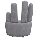 Chair Hand-shaped Grey Velvet