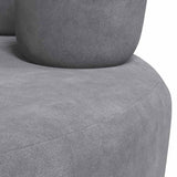 Chair Hand-shaped Grey Velvet