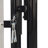 Black Single Door Fence Gate 100x75 cm