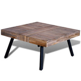 Coffee Table Square Reclaimed Teak Wood - Front View