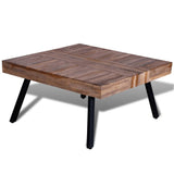 Coffee Table Square Reclaimed Teak Wood - Top-Down View
