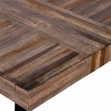 Coffee Table Square Reclaimed Teak Wood - Rear View